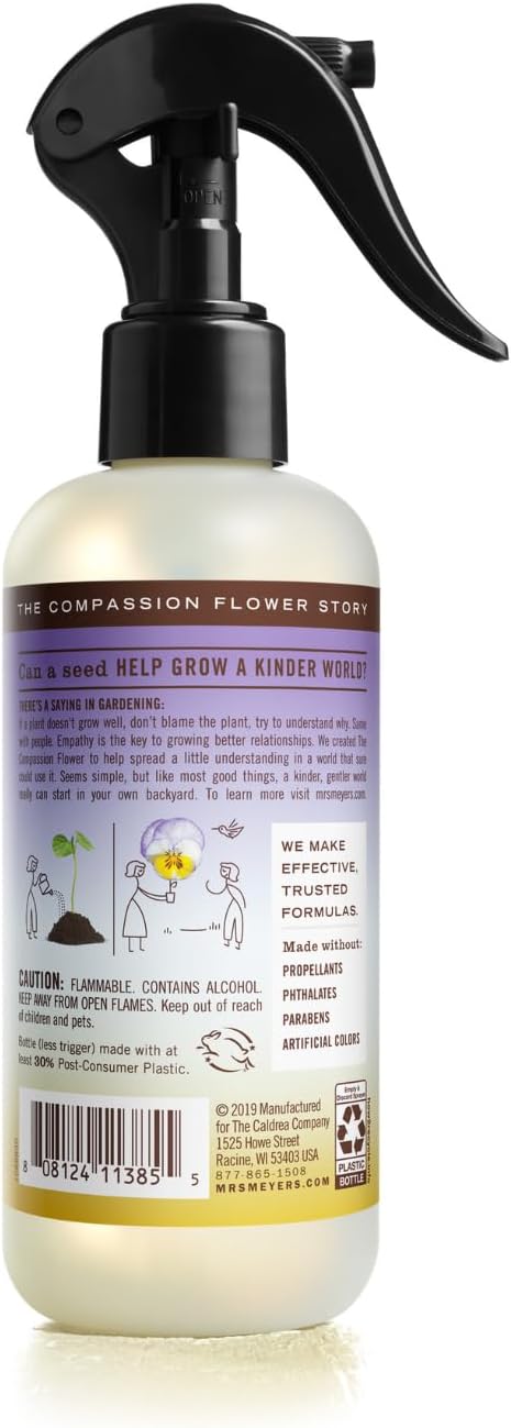 Mrs. MEYER'S CLEAN DAY Compassion Flower 4 Pack Variety Liquid Hand Soap 12.5 OZ Liquid Dish Soap 16 OZ Multi-Surface Everyday Cleaner 16 OZ Room Freshener 8 OZ 1 CT