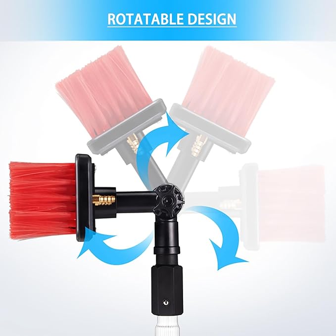 Window Washing Kit with Extension Pole Water Fed Pole Extendable Window Cleaner Adjustable Brush Head Multifunctional Cleaning Brush for Solar Panel Window Glass (Color : Brush head-50cm Size