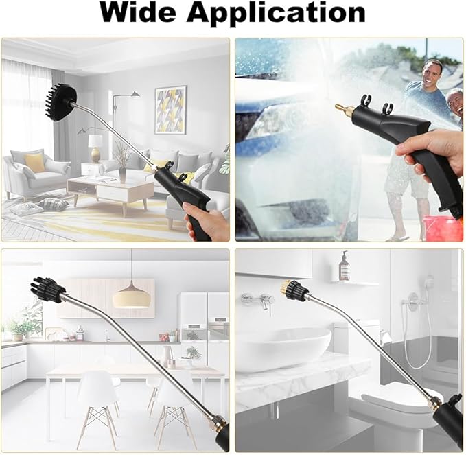 Handheld Steam Cleaner 2500w High-Pressure Steam 1500ml Large Water Tank 6 Adjustable Steam Levels Multi-Scene Cleaning Brush Head (White)