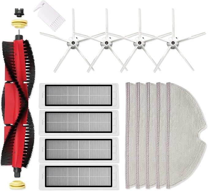 BeNtli Vacuum Cleaner PartsRemovable Main BrushWashable HEPA Filter ClothCompatible for Xiaomi S6 MaxV S60 S65 S5 MAX S6 Pure T6 (Color : As Shown-21)