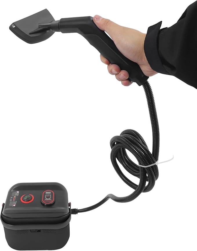 1500W Handheld Steam Cleaner Portable High Temp Steam Cleaning Machine 3 Gears Steam Setting 13s Heat-Up/4.5BAR High Pressure Steam Cleaner for Walls Car Detailing Tile (Black)