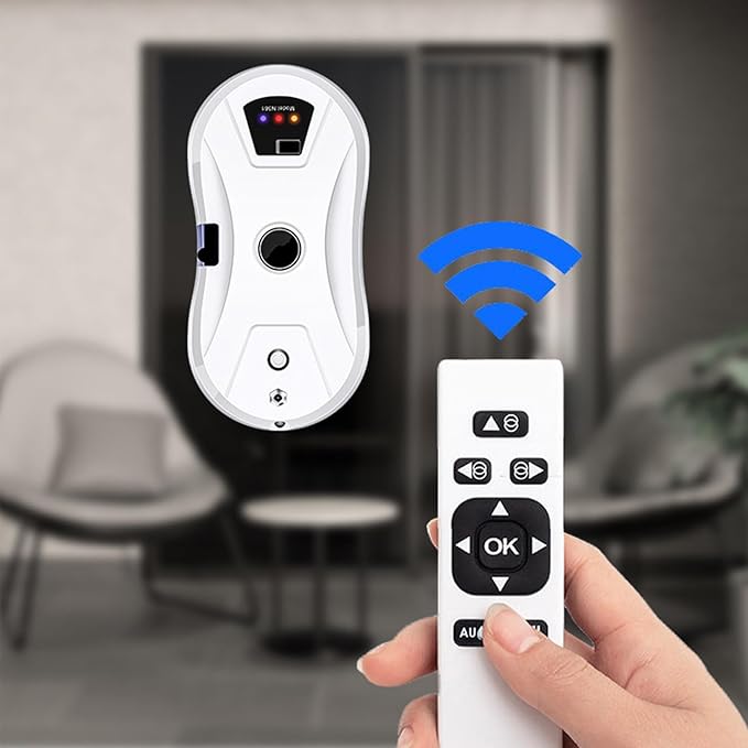 Window Cleaner Robot with Automatic Water Spray Smart Glass Cleaning Robotic for Indoor and Outdoor Glass Tile Window Smart Cleaner Kit with Remote Control