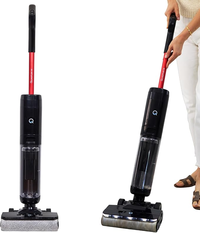 Quantum W Cordless Wet Dry Vacuum Cleaner with Water Filtration – All-in-One Hard Floor Vacuum &amp Mop Self-Cleaning Bagless for Pet Hair Spills &amp Messes