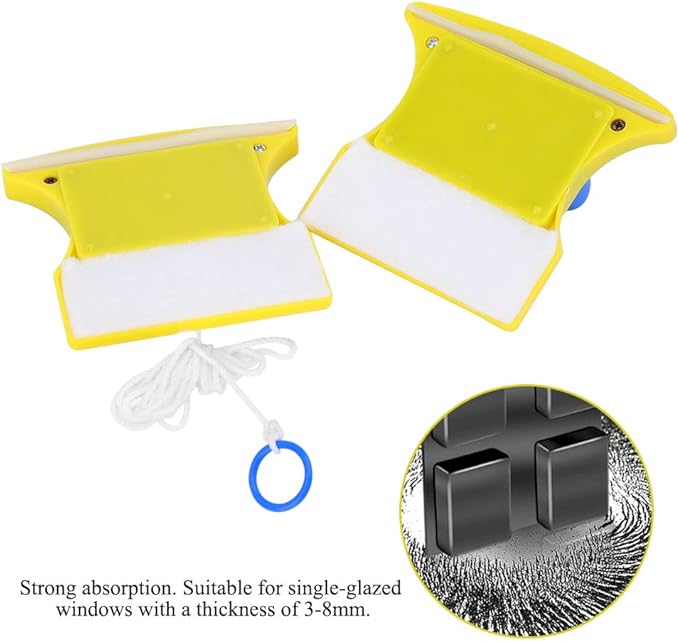 Magnetic Double Sided Window Cleaner Glass Wiper Tool for Home Office Environment
