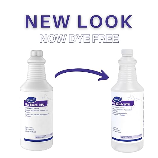 Diversey 03970. Lite Touch CRT &amp Plexiglas Cleaner Dissipates Static Charge &amp Repels Dust on Glass Screens &amp Displays Ready-to-Use Spray 32-Ounce (Pack of 12)