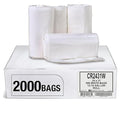 Aluf Plastics 12-16 Gallon White Trash Bags - (Pack of 2000) Linear Low Density Butene Star Seal Coreless Wastebasket Liners for Home Bathroom Kitchen Office and Everyday use