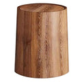 Garneck Large 15L Swing Lid Trash Bin Artificial Wood Grain Wastebasket Multipurpose Garbage Can for Home Bathroom Kitchen Office Use