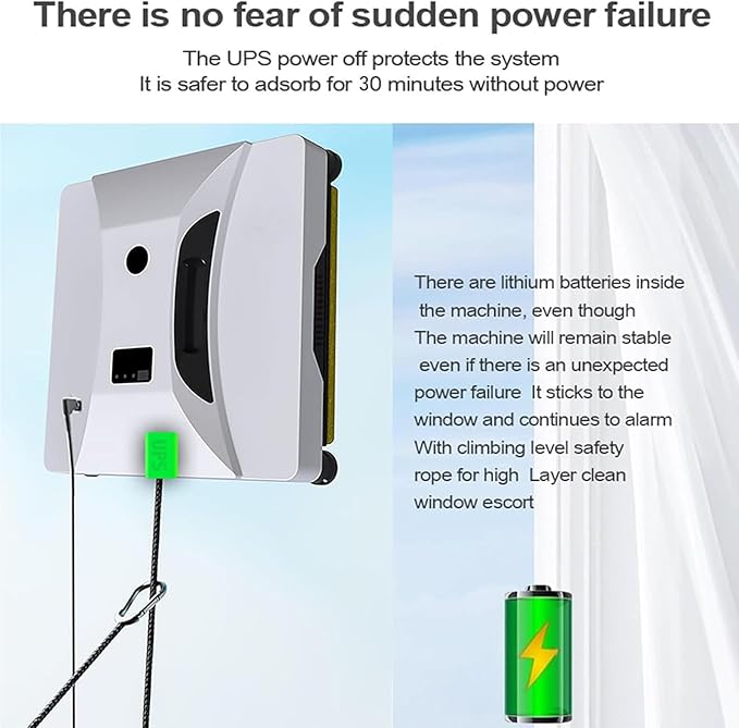 Automatic Water Spray Window Cleaning Robot with Remote Control Smart Glass Cleaner with Strong Suction &amp Anti-Fall for Indoor Outdoor Windows Tile Ceiling
