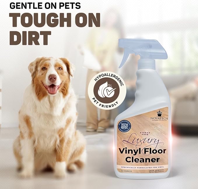 LVP Floor Cleaner. Streak-Free Luxury Vinyl Floor Cleaner. For Hardwood Laminate and Natural Wood Flooring. Pet Safe Non-Toxic Eco-Friendly.