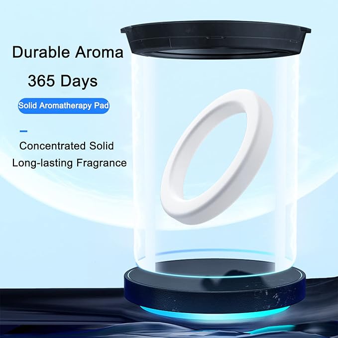 Car Air Fresheners Alloy Solar Energy Rotating Car Diffuser Planet Car Perfume with Long-lasting Aromatherapy Pad Car Decoration Interior Accessories For Car Home Office (Blue)