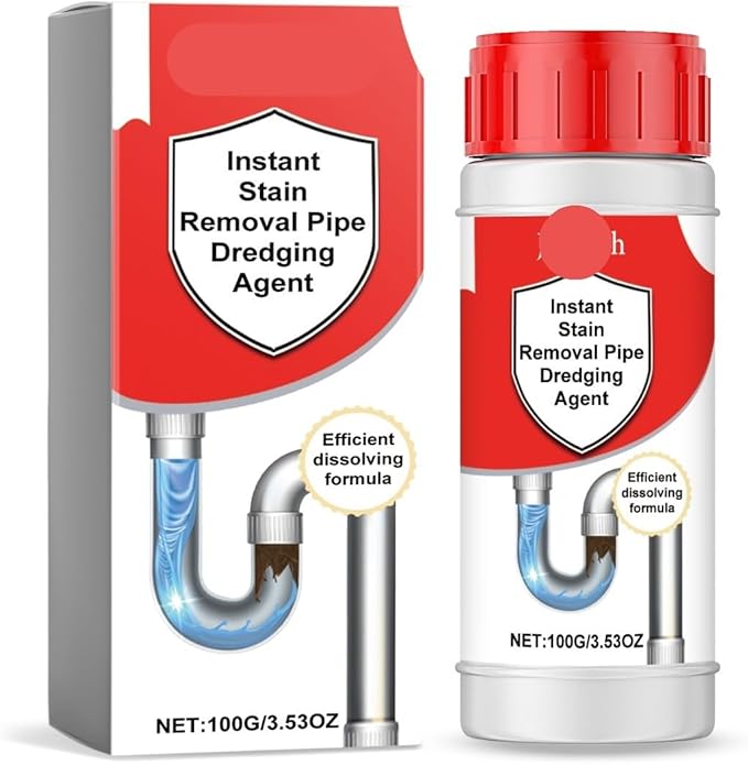 Drain Cleaner for Kitchen and Bathroom - Dissolve Hair Grease and Clogs - Unclog Sinks Showers and Drains - Easy-to-Use Formula(3PCS)