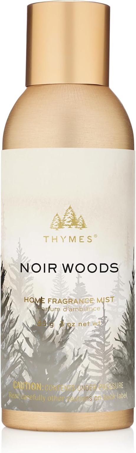 Thymes Home Fragrance Mist – Room Air Fresheners for Home Long Lasting – Air Freshener Spray – Scented Room Spray with Notes of Fresh Evergreen Smoky Wood &amp Amber (Noir Woods 3 oz)