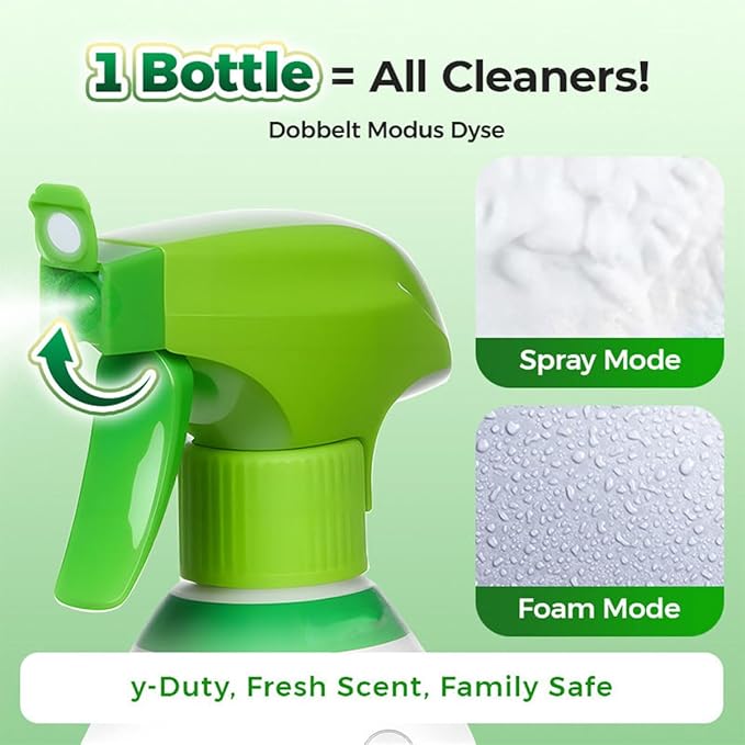 Household Powerful Multipurpose Cleaning Spray All-Purpose Household Cleaners Plant-Based Power Cleaner Liquid Spray for Kitchen Bathroom (1PCS)
