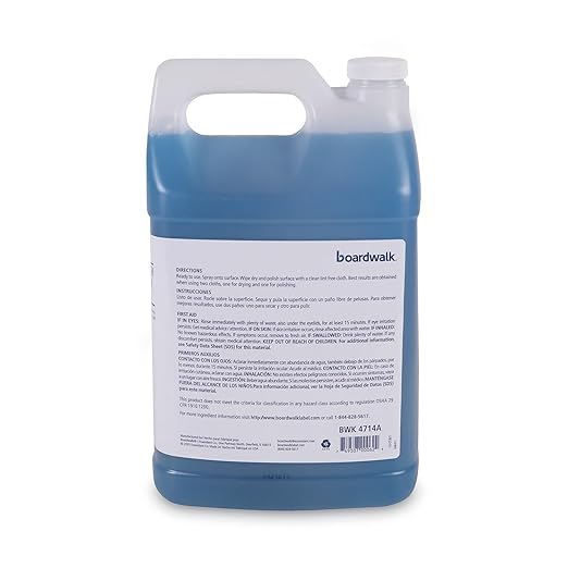 Boardwalk BWK3714A Industrial Strength Glass Cleaner with Ammonia 1 Gal Bottle (Case of 4)