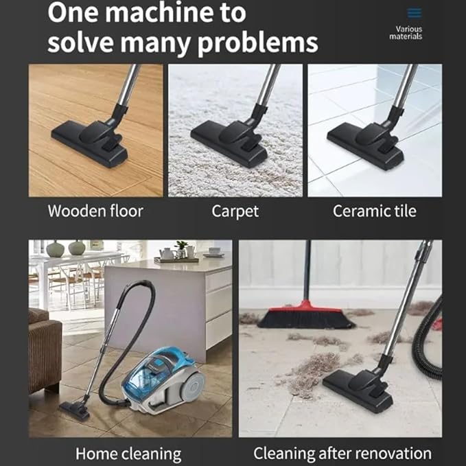 Bagless Cylinder Vacuum Cleaner2500W Cyclonic Vacuumwith HEPA FilterLow Noise Stick Vacuum Cleanerfor Hardwood Floor Carpet