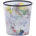 8 Gallon Clear Trash Can - Medium Size - Garbage Can - Waste Basket
