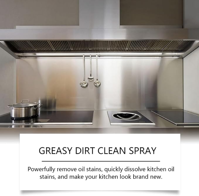 Heavy Oil Cleaner Stain 500ml Clean Kitchens Up Kitchen Oil Stains Degreaser Cleaner Heavy Duty All Purpose Grease Cleaning For Household Oven Stove Cookware Range Hood Cabinets (1pcs)