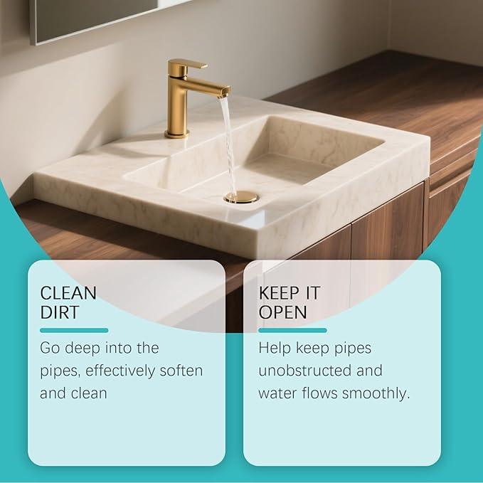 Drain CleanerStrength Drain Cleaner Powerful Pipe Dredging Agent Liquido Para Destapar Tuberias Sink Clog Remover Liquid (2PC)