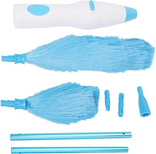 180° Bendable Electric Duster Tool with Pole for Any Shape Furniture Long Lifespan Window Fan Cleaner Pet Hair Duster