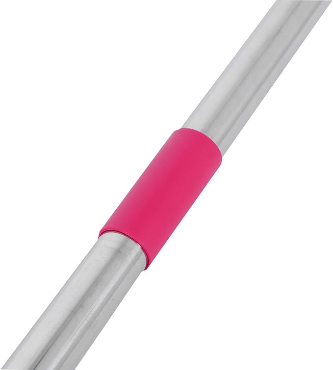 Pet Hair Remover Carpet Rake for Pet Hair Removal 2 in 1 Removal Tool of Rubber Broom and Squeegee for Floor Length Adjustable Push Broom Pet Dog and Cat Hair Remover (Pink)