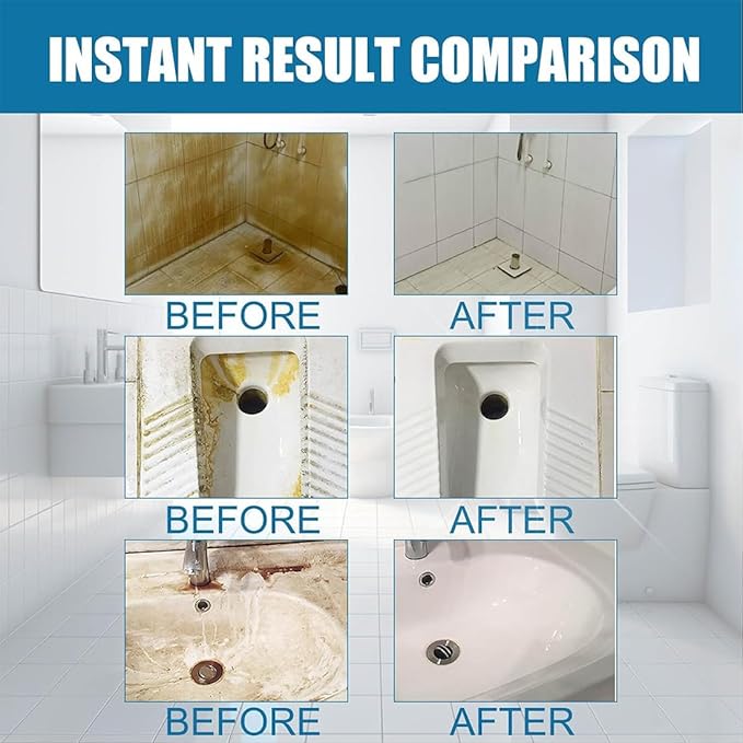 Tile Grout Cleaner Sprayer Jue Fish Tiles Cleane Floor Tile Descaling and Cleaning Artifact for Tile Grout Sink Toilet Seats Bathtubs (2Pcs)