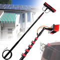 Window Cleaning Equipment Water Fed Pole Kit Extendable Window Cleaner Solar Panel Cleaner Kit 18-36ft Window Cleaning Pole Multi Purpose Water Spray Brus(5.4m/18FT)