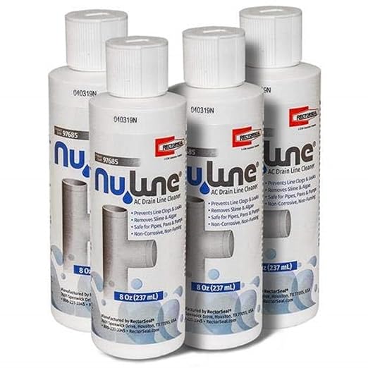 (4)-Pack NuLine HVAC Condensate Nu-Line Drain Cleaner 8 Ounce