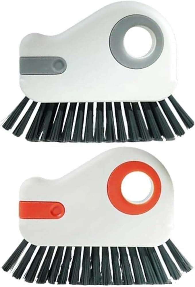 2 in 1 Groove Cleaning Brush - Window Track Cleaner &amp Hard Bristle Grout Brush Tool(2 pcs)