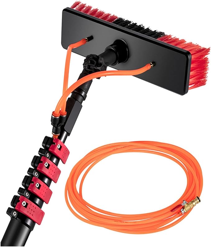 Window Cleaning Brush | Extendable Telescopic | Water Fed Window Cleaning Pole | Cleaner for Solar Panels | Cleaning Equipment20FT/6m