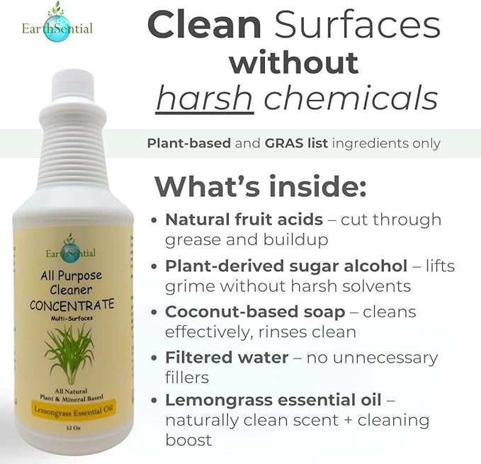 Plant-Based All-Purpose Cleaner Concentrate 32 fl oz (Makes 64 Bottles) (Lemongrass)