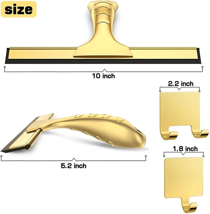 Stainless Steel 10'' INCH Window Glass Wiper Mirror Scraper Car Hotel Cleaning Tool(SLIVER)