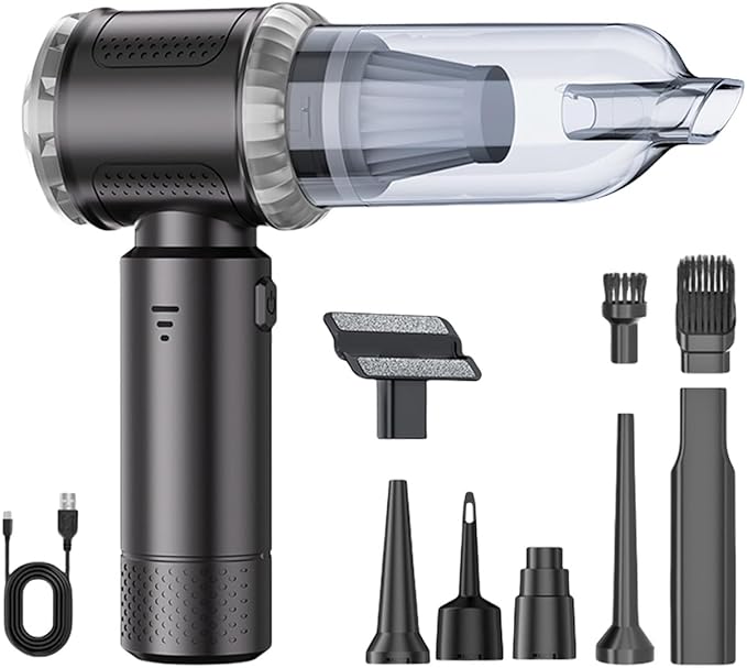 Powerful 22000Pa Wireless Handheld Vacuums Cleaner with 6000mAh Battery and 8 Accessories for Car Upholstery Home Office