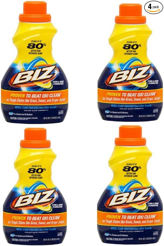 Biz Stain and Odor Eliminator 50 Ounce (4 pack)
