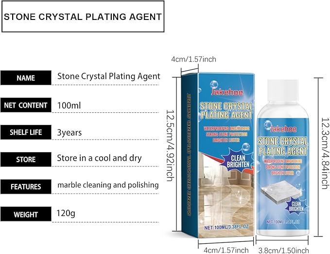 Marble Cleaner &amp Polish - Stone Sealer For Scratch Repair Kitchen Tile Countertop Protection Transparent Coating(2PCS)