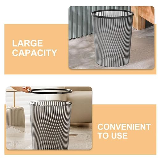 Alipis 2pcs Garbage Can Modern Wastebasket for Home Office Bedroom Bathroom Space-Saving Trash Bin for Daily Waste Disposal