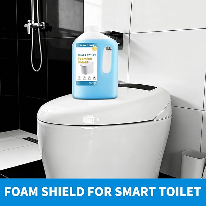 MAMADOU 2Liters Foam Agent For Smart Toilet Commercial And Home Use Large Capacity Toilet Splash Control Foaming Shield Liquid Deodorizing Easy Cleaning For Fresh Bathroom
