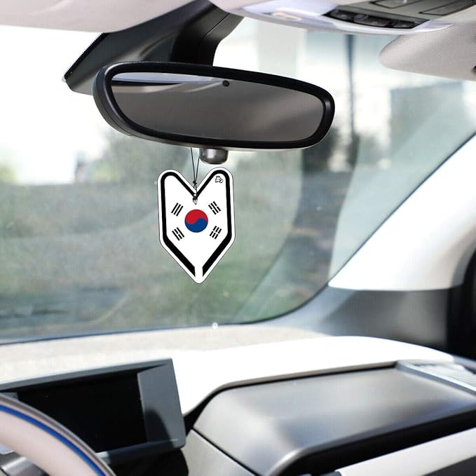 Treefrog Young Leaf Fresh Honeydew Melon scent 24-Pack (1-Box) South Korea Flag Car Hanging Air Freshener