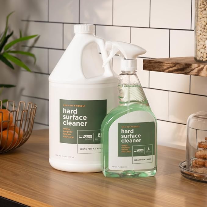 Shaw Floors Hard Surface Cleaner- 128 Fl Oz - Refill for Spray Mops and Spray Bottles - Ideal for Hardwood Vinyl Ceramic Glass Countertops and MORE | Makes 4 (32oz) bottles