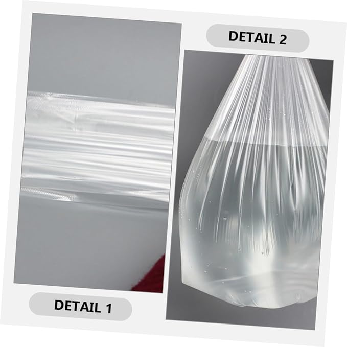 6 Rolls Thickened Plastic Trash Bags 45x50cm 30 Bags Per Roll for Kitchen and Bathroom Use