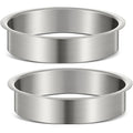 Honeydak 2 Pieces 6 (Nominal) Diameter x 2 Height 304 Polished Stainless Steel 6 x 2 Trash Grommets for Countertop Inserted Trash Kitchen Cabinet Counter Bin Ease to Install