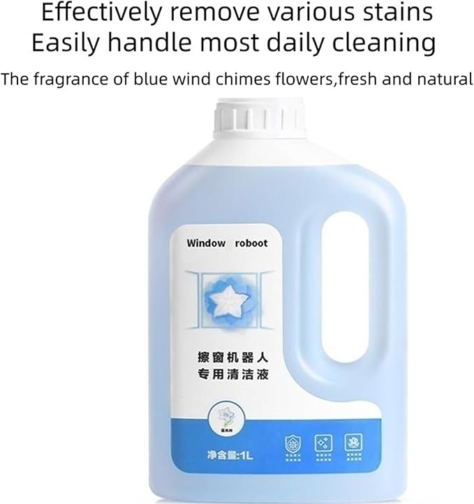 Window Cleaning Robot Cleaning Solution Compatible With ECOVACS Winbot W1 Pro/W2 Pro Omni/ W1/W1SPRO/W2/W2SPRO Glass Cleaner Liquid(1Pack)