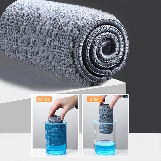 Large Flat mop Self-contained Slide Microfiber Floor Floors