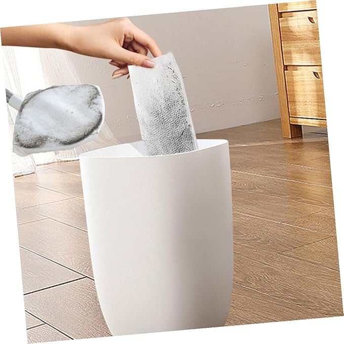 Rotating Dust Mop with Washable Pads and Long Handle Triangle Shape Electrostatic Floor Sweeper for Household Cleaning Includes 1 Dry Cleaning Cloth Pack Suitable for Hard