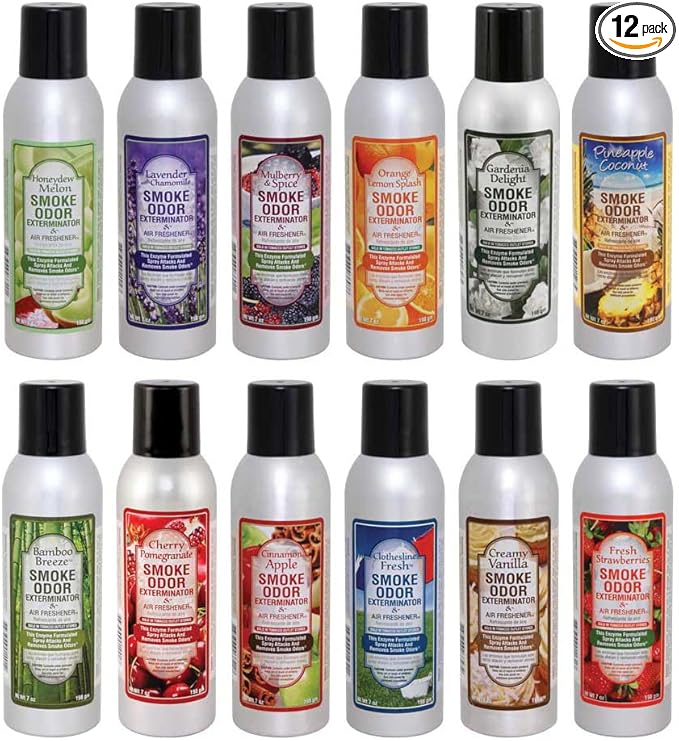 12pc Box - 7oz Smoke Odor Exterminator Spray - Year Round Mix