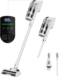 Cordless Vacuum Cleaner - Vacuum Cleaners for Home 45KPA 550W Stick Handheld Portable 60 Mins Runtime Rechargeable Battery Pet Hair Hardwood Floor Vac Household Lightweight Hand Vac V10 White