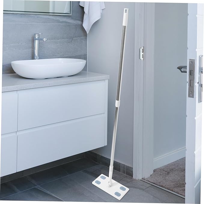 Detachable Dry Dust Mop with Retractable Handle Easy Floor Cleaning Tool No Washing Required for Home Use Compatible with Face Towels for Dust Removal
