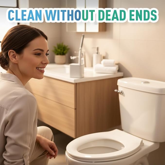 Disposable Toilet Cleaning System: Toilet Brush &amp Holder Kit with 18PCS Pre-Soaked Cleaner Wall-Mount Scrubbing Toilet Brush Bathroom Cleaning Kit (Grey)
