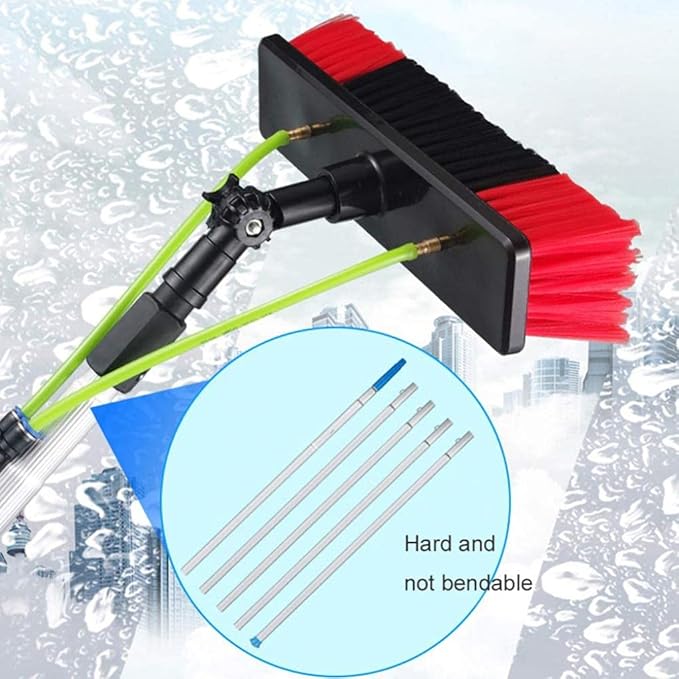 Window Cleaning Brush Cleaning Pole Window Cleaner Kit Water/Hose Fed Pole Cleaning Photovoltaic and Solar Panels 6m (5m)