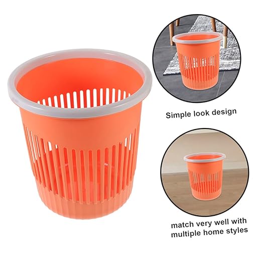 Ciieeo 2pcs Plastic Round Wastebasket Kitchen Trash Can Litter Trash Bin Under Sink Garbage Can Office Basket