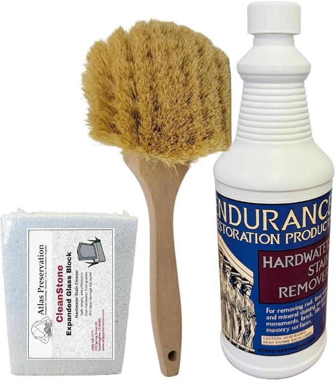 Endurance Hardwater Stain Cleaning Kit SMALL - Remove Hardwater Staining from Brick Block Granite Grout Clay Tile and More!